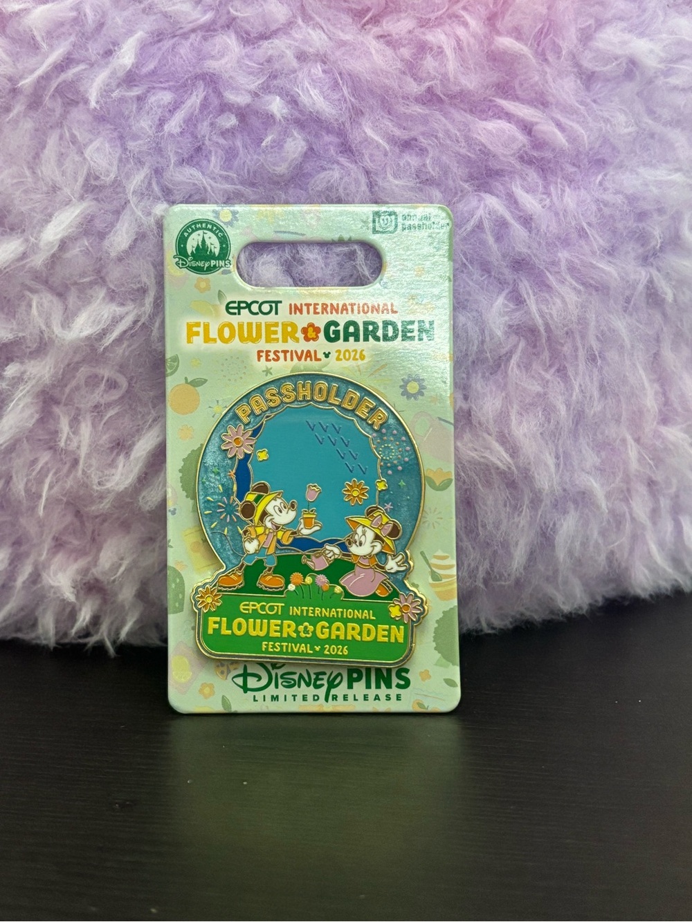Disney EPCOT Flower & Garden Festival 2026 Passholder Pin NEW Mickey Minnie